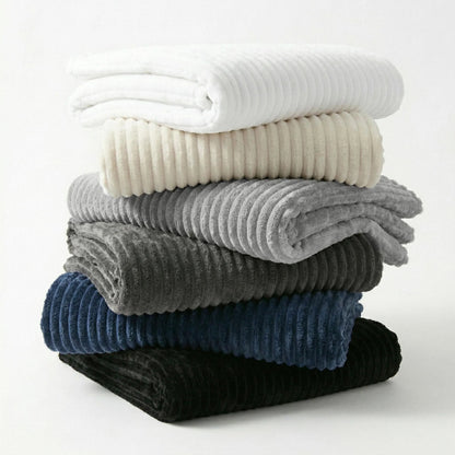 Superior "Kacey" Ribbed Ultra-Soft Fluffy 
Fleece Blanket