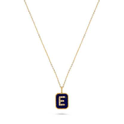 Luxury by Leonardo 14K Gold Gemstone & Diamond Initial Pendant Necklace