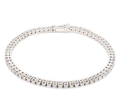 Peace Jewelers 14K Gold Round Lab-Grown Diamond Tennis 7" Bracelet