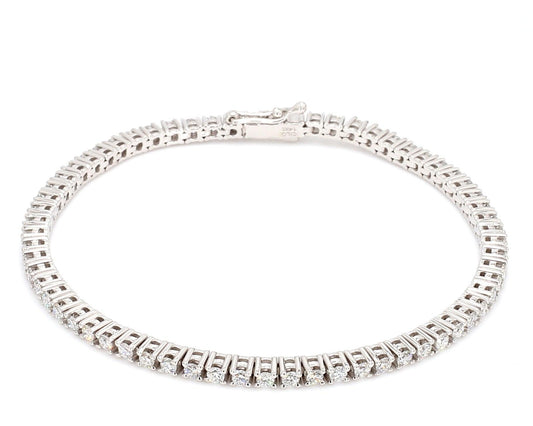 Peace Jewelers 14K Gold Round Lab-Grown Diamond Tennis 7" Bracelet