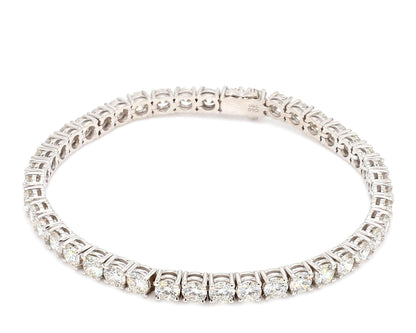 Peace Jewelers 14K Gold Round Lab-Grown Diamond Tennis 7" Bracelet