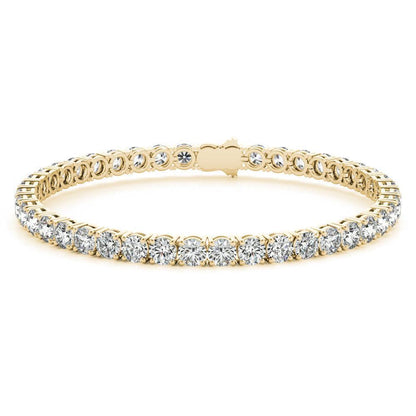 Peace Jewelers 14K Gold Round Lab-Grown Diamond Tennis 7" Bracelet