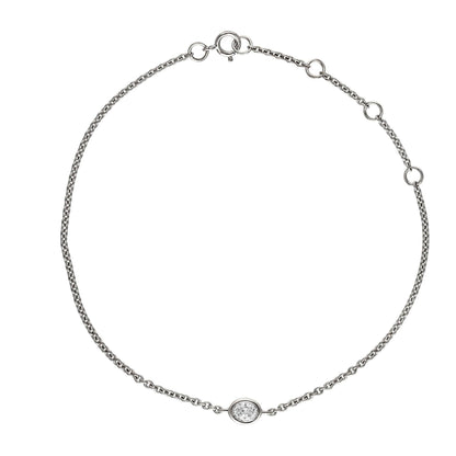 Peace Jewelers 14K Gold Lab-Grown Diamond Solitaire Adjustable Chain Bracelet