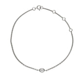 Peace Jewelers 14K Gold Lab-Grown Diamond Solitaire Adjustable Chain Bracelet