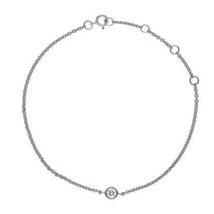 Peace Jewelers 14K Gold Lab-Grown Diamond Solitaire Adjustable Chain Bracelet