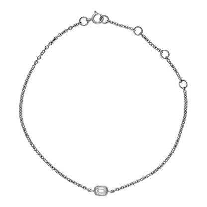 Peace Jewelers 14K Gold Lab-Grown Diamond Solitaire Adjustable Chain Bracelet