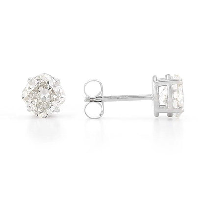 Peace Jewelers 14K Gold Lab-Grown Diamond Cushion-Cut Stud Earrings