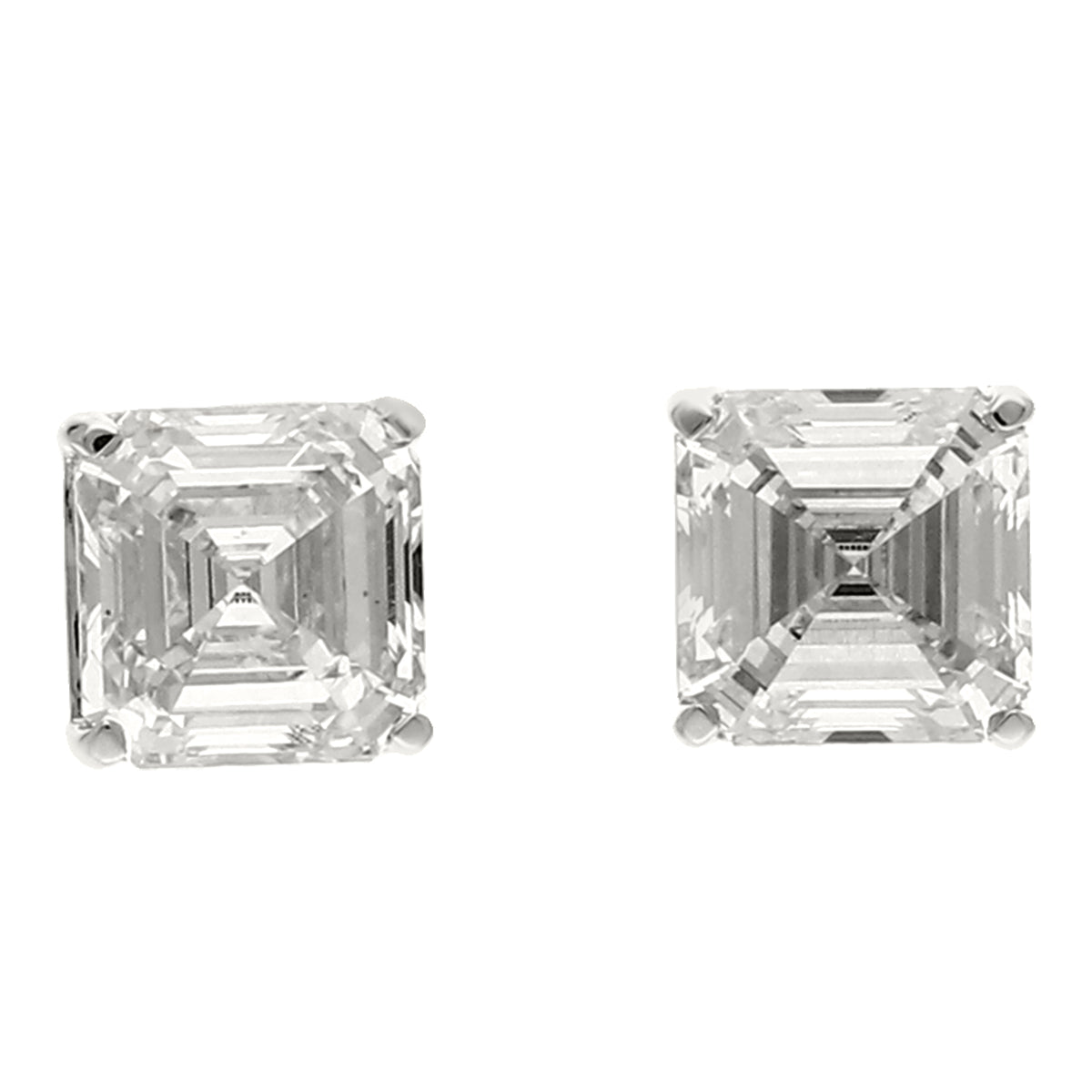 Peace Jewelers 14K Gold Asscher-Cut Lab-Grown Diamond Stud Earrings