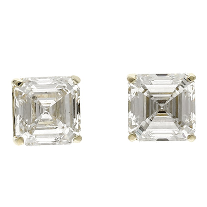 Peace Jewelers 14K Gold Asscher-Cut Lab-Grown Diamond Stud Earrings