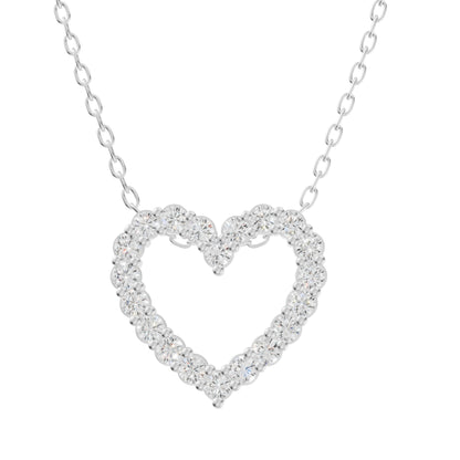 Peace Jewelers 14K Gold 0.25ctw Lab-Grown Diamond Heart Pendant