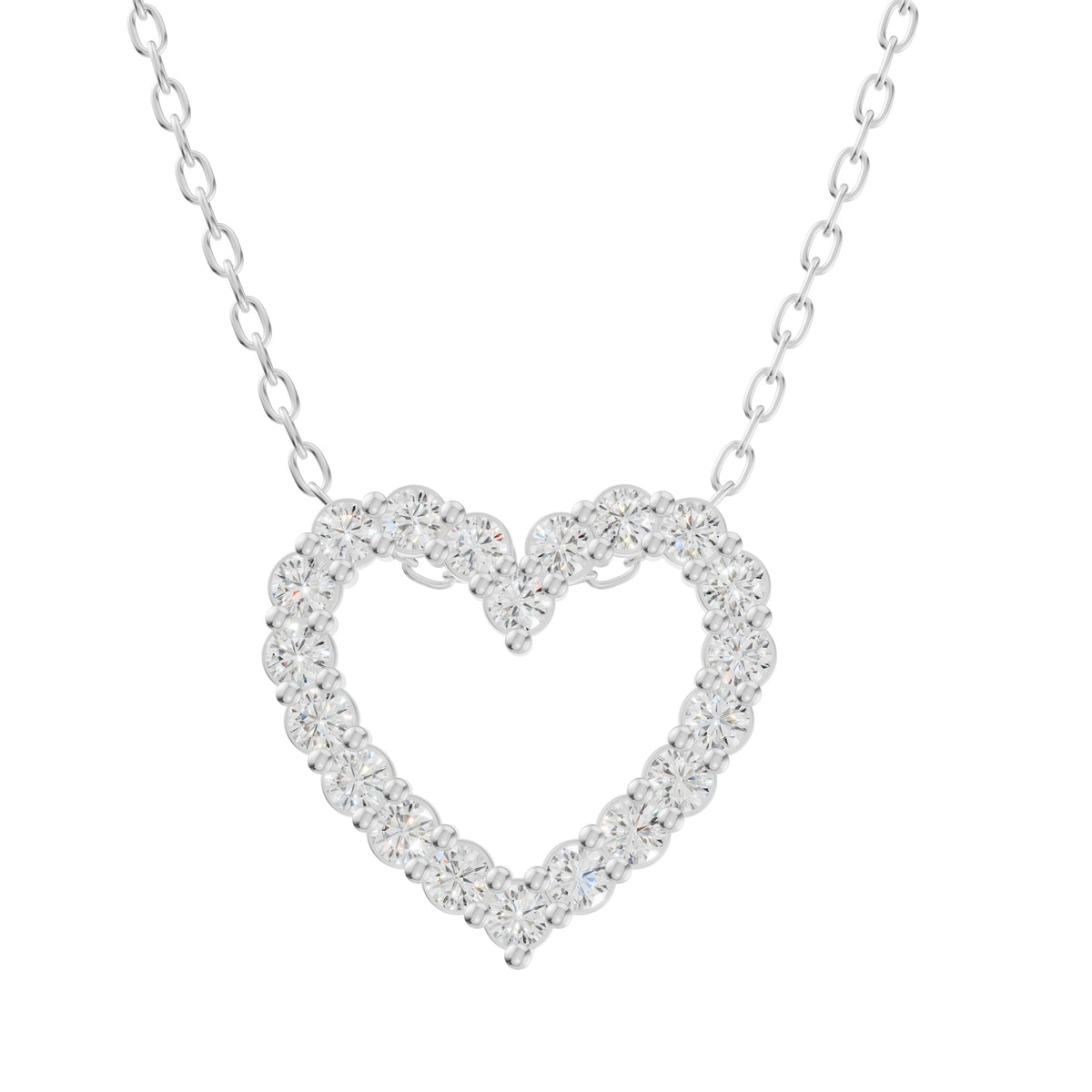 Peace Jewelers 14K Gold 0.25ctw Lab-Grown Diamond Heart Pendant