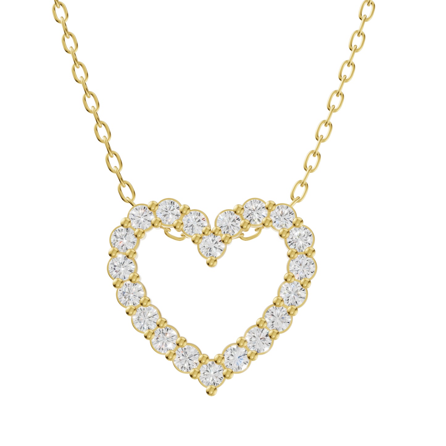 Peace Jewelers 14K Gold 0.25ctw Lab-Grown Diamond Heart Pendant