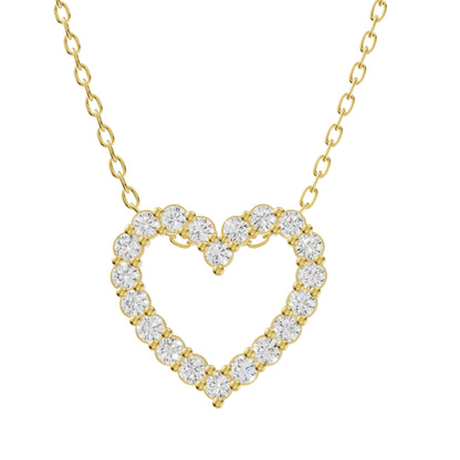 Peace Jewelers 14K Gold 0.25ctw Lab-Grown Diamond Heart Pendant