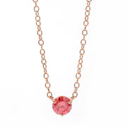 Peace Jewelers 14K Gold 0.33ctw Lab-Grown Colored Diamond Solitaire Necklace