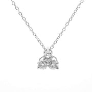 Peace Jewelers 14K Gold 0.50ctw Lab-Grown Diamond 3-Stone Trinity Pendant with Chain