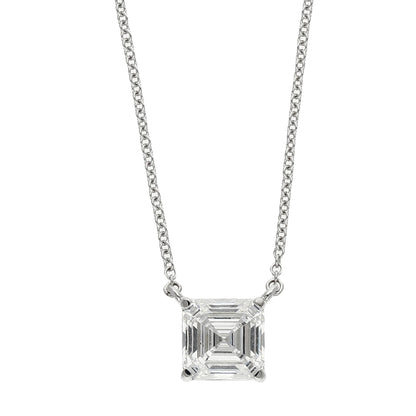 Peace Jewelers 14K Gold Asscher-Cut Lab-Grown Diamond Solitaire Necklace