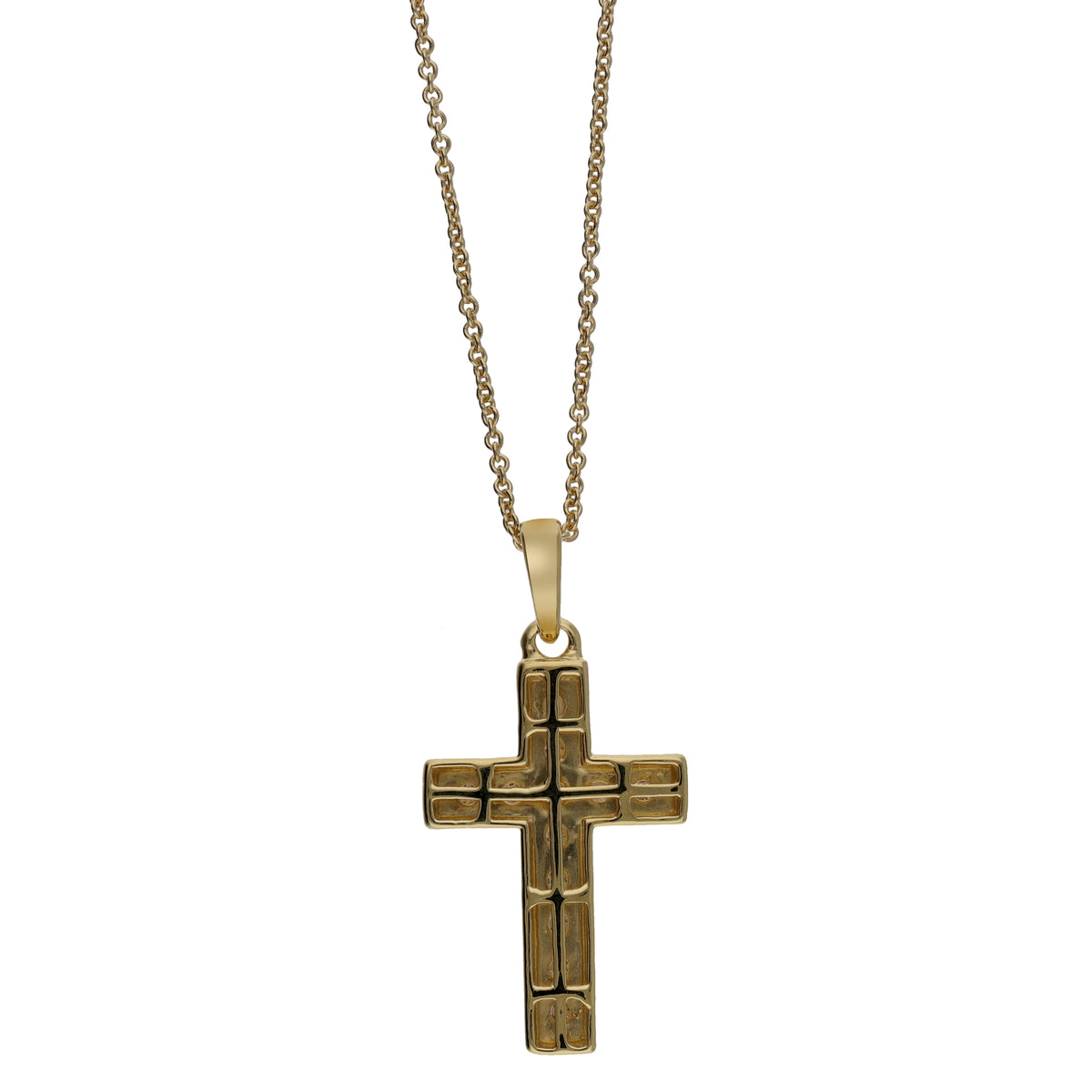 Peace Jewelers Sterling Silver 0.50ctw Lab-Grown Diamond Cross Pendant with Chain