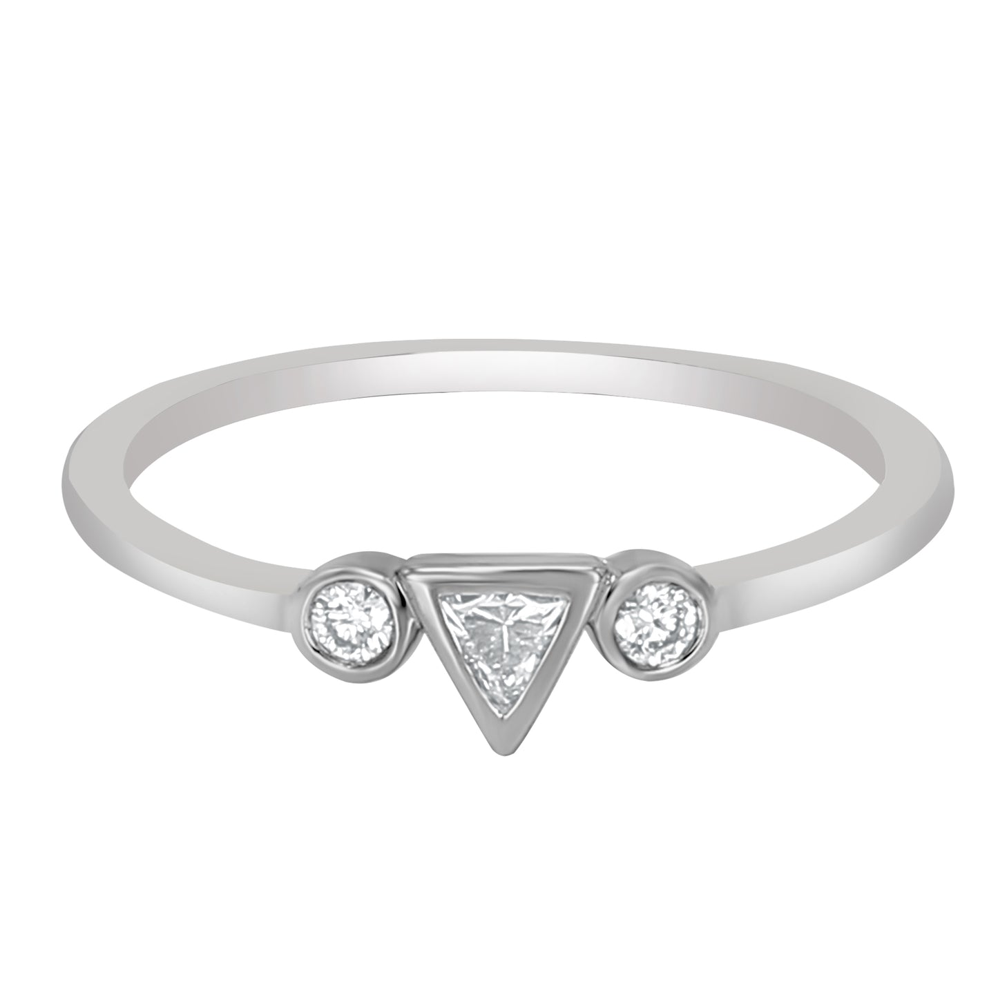 Peace Jewelers 14K Gold 0.14ctw Lab-Grown Diamond 3-Stone Ring