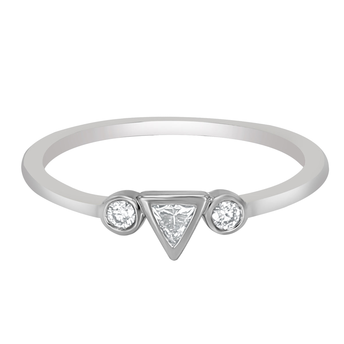 Peace Jewelers 14K Gold 0.14ctw Lab-Grown Diamond 3-Stone Ring