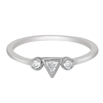 Peace Jewelers 14K Gold 0.14ctw Lab-Grown Diamond 3-Stone Ring