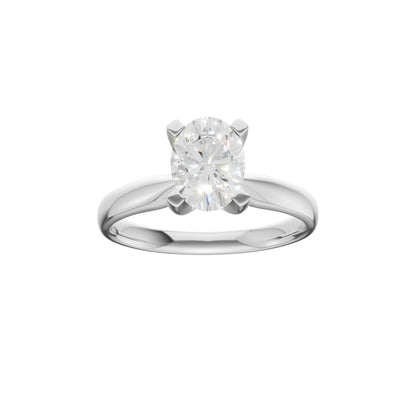 Peace Jewelers 14K Gold Oval Lab-Grown Diamond Solitaire Ring