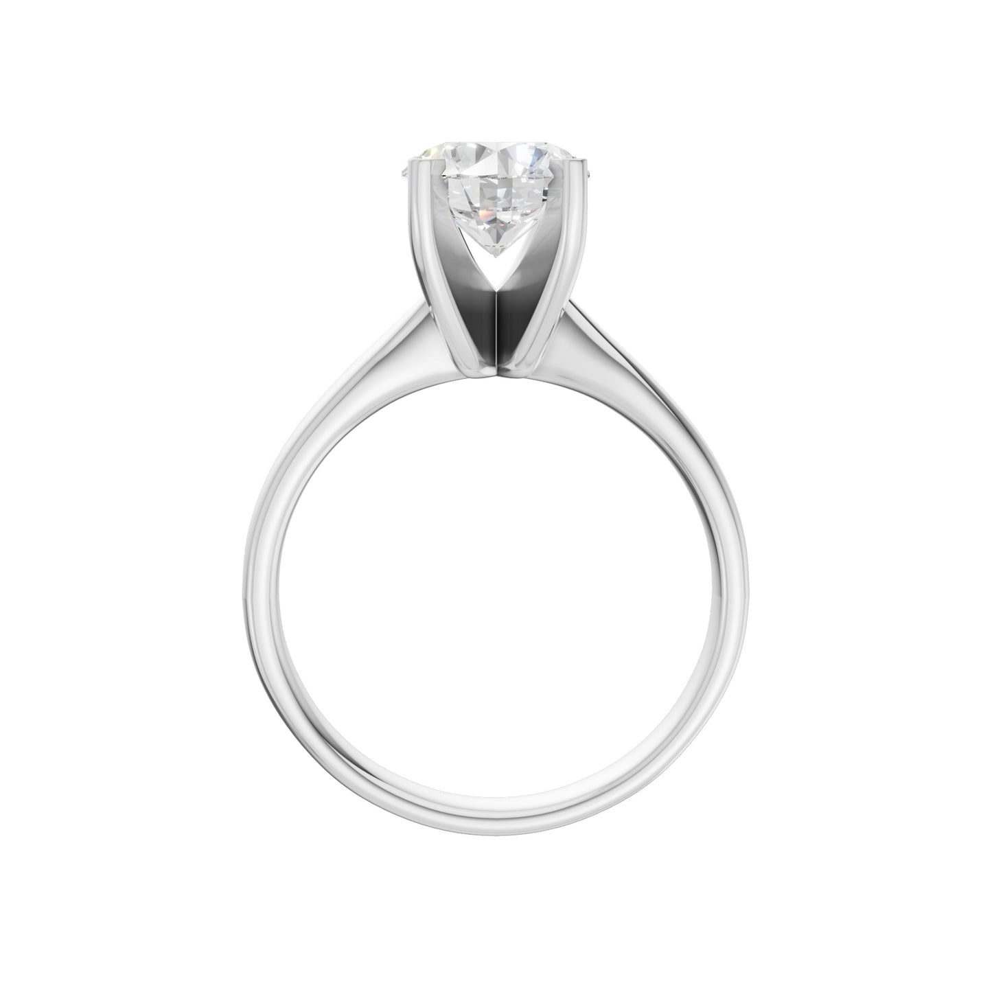 Peace Jewelers 14K Gold Oval Lab-Grown Diamond Solitaire Ring