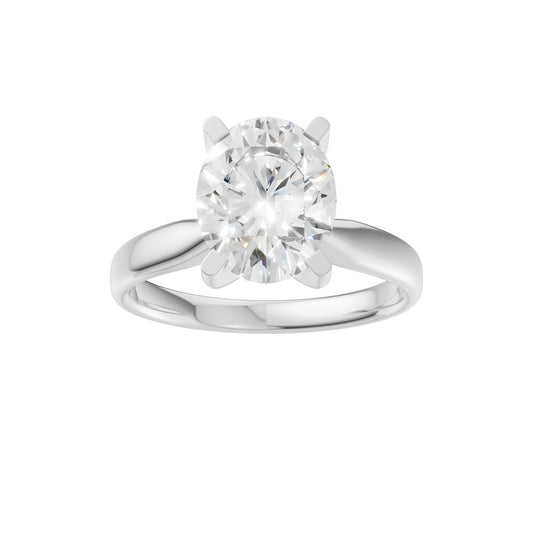 Peace Jewelers 14K Gold Oval Lab-Grown Diamond Solitaire Ring