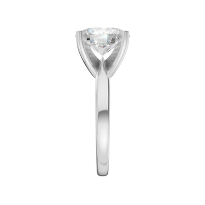 Peace Jewelers 14K Gold Oval Lab-Grown Diamond Solitaire Ring
