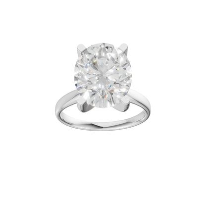 Peace Jewelers 14K Gold Oval Lab-Grown Diamond Solitaire Ring