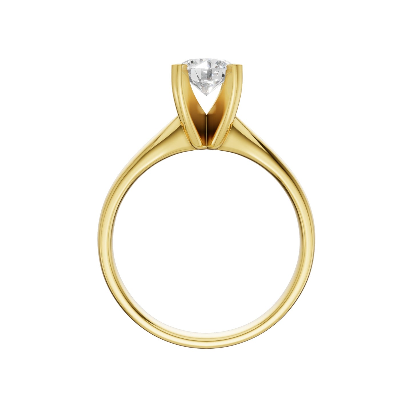 Peace Jewelers 14K Gold Oval Lab-Grown Diamond Solitaire Ring
