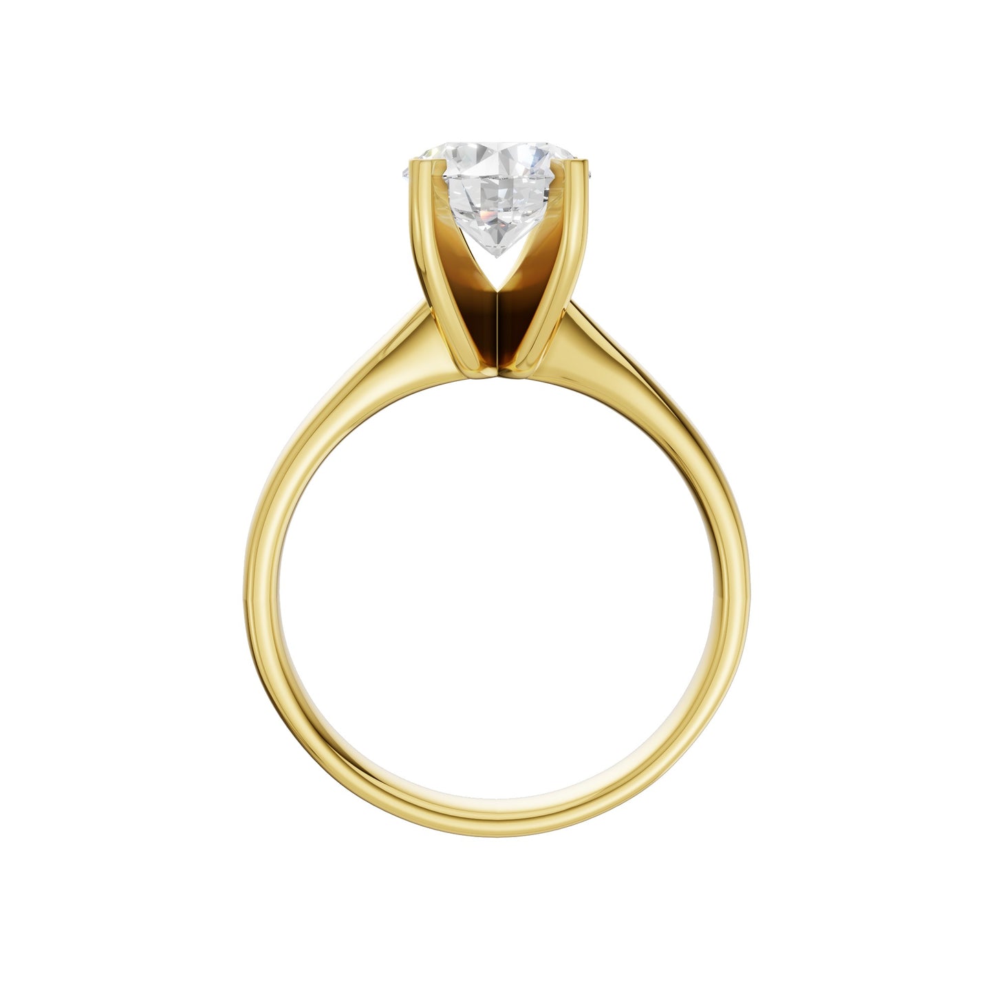 Peace Jewelers 14K Gold Oval Lab-Grown Diamond Solitaire Ring