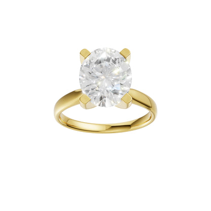 Peace Jewelers 14K Gold Oval Lab-Grown Diamond Solitaire Ring