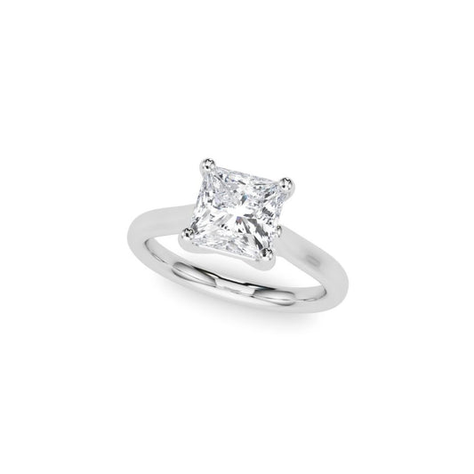 Peace Jewelers 14K Gold Princess-Cut Lab-Grown Diamond Solitaire Ring
