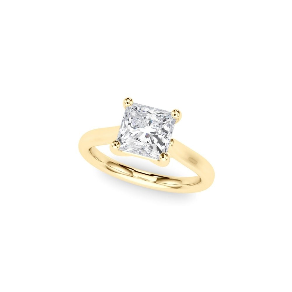 Peace Jewelers 14K Gold Princess-Cut Lab-Grown Diamond Solitaire Ring