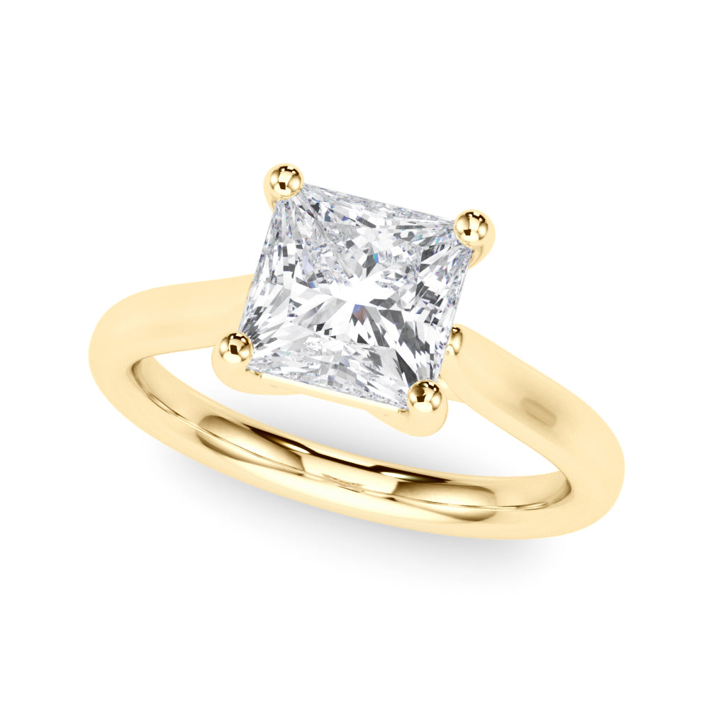 Peace Jewelers 14K Gold Princess-Cut Lab-Grown Diamond Solitaire Ring
