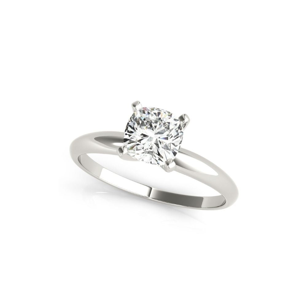 Peace Jewelers 14K Gold Cushion Lab-Grown Diamond Solitaire Ring