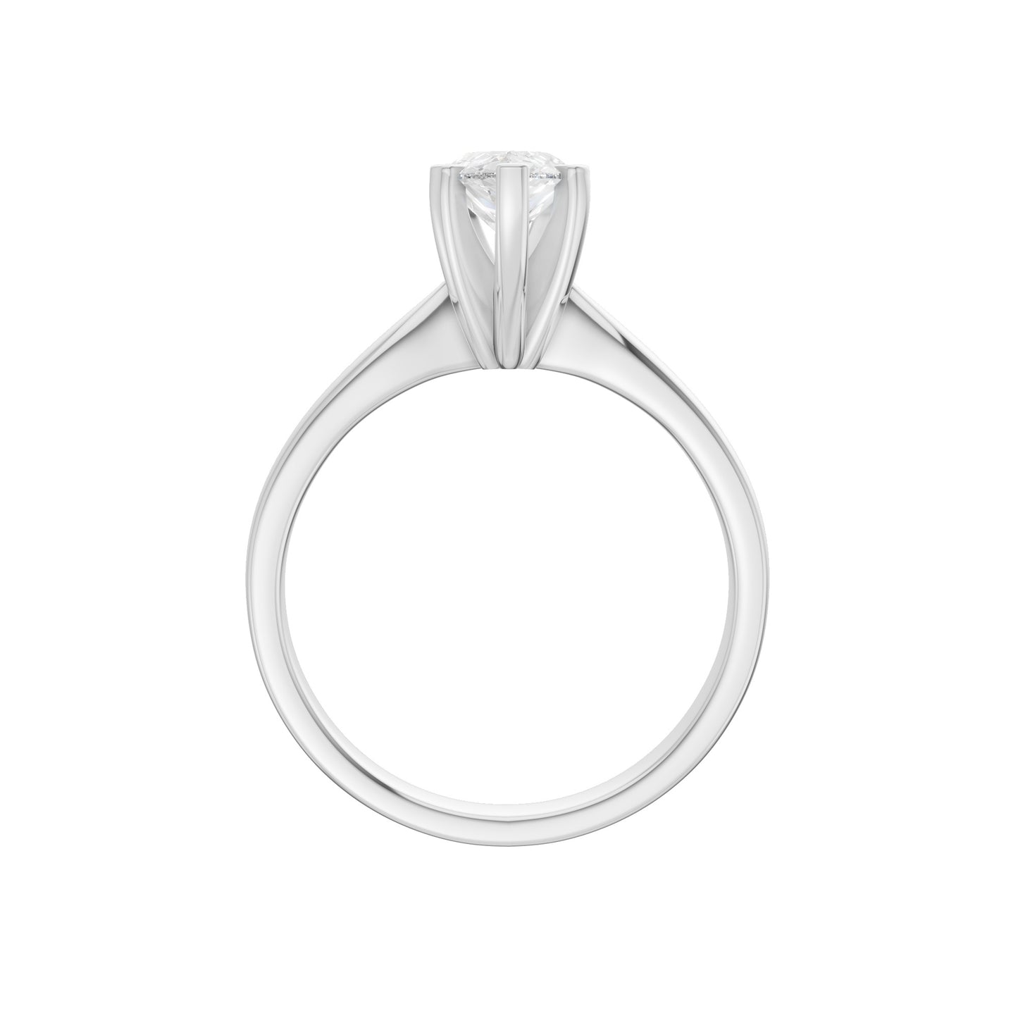 Peace Jewelers 14K Gold Pear Shaped Lab-Grown Diamond Solitaire Ring