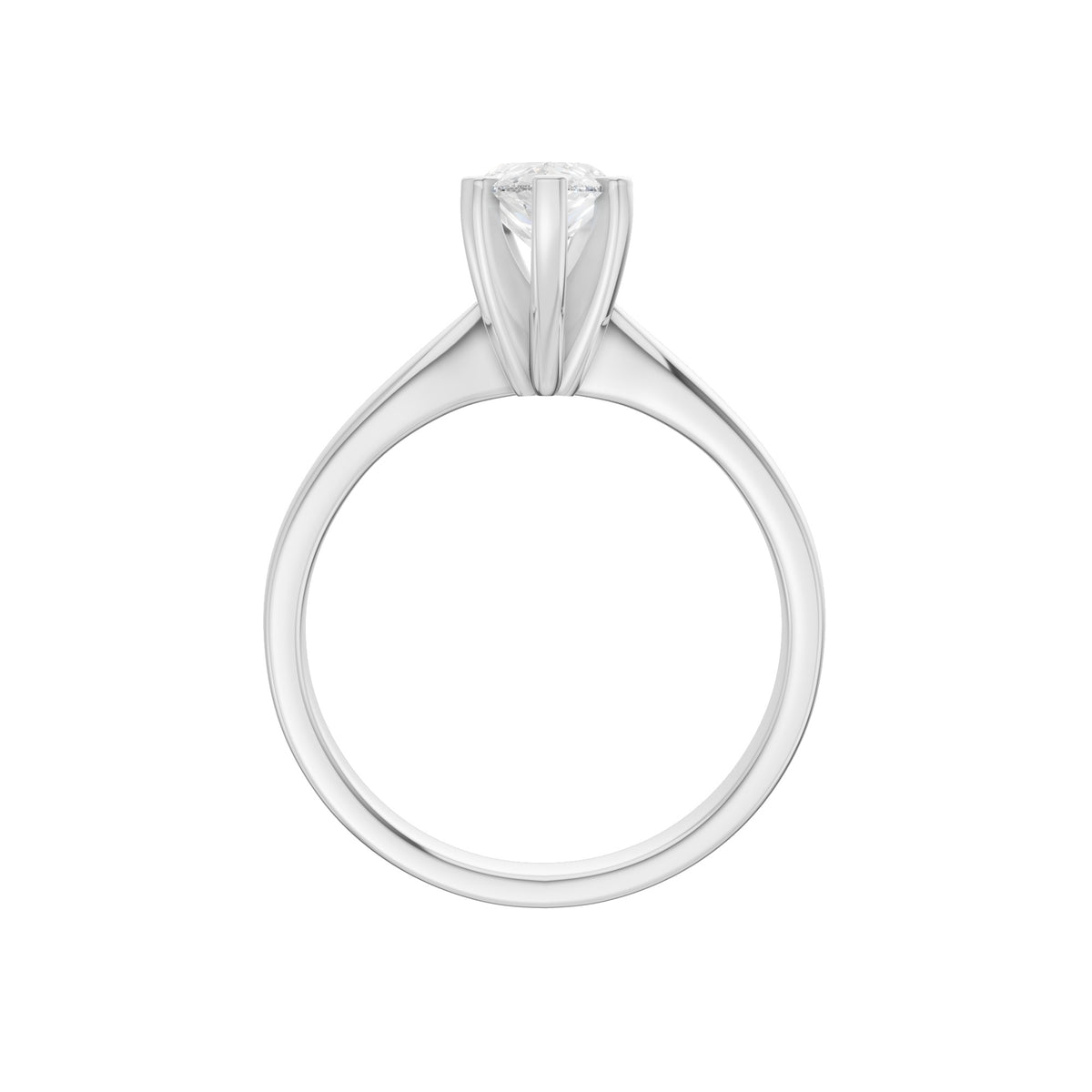 Peace Jewelers 14K Gold Pear Shaped Lab-Grown Diamond Solitaire Ring