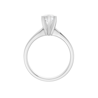 Peace Jewelers 14K Gold Pear Shaped Lab-Grown Diamond Solitaire Ring