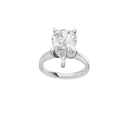 Peace Jewelers 14K Gold Pear Shaped Lab-Grown Diamond Solitaire Ring