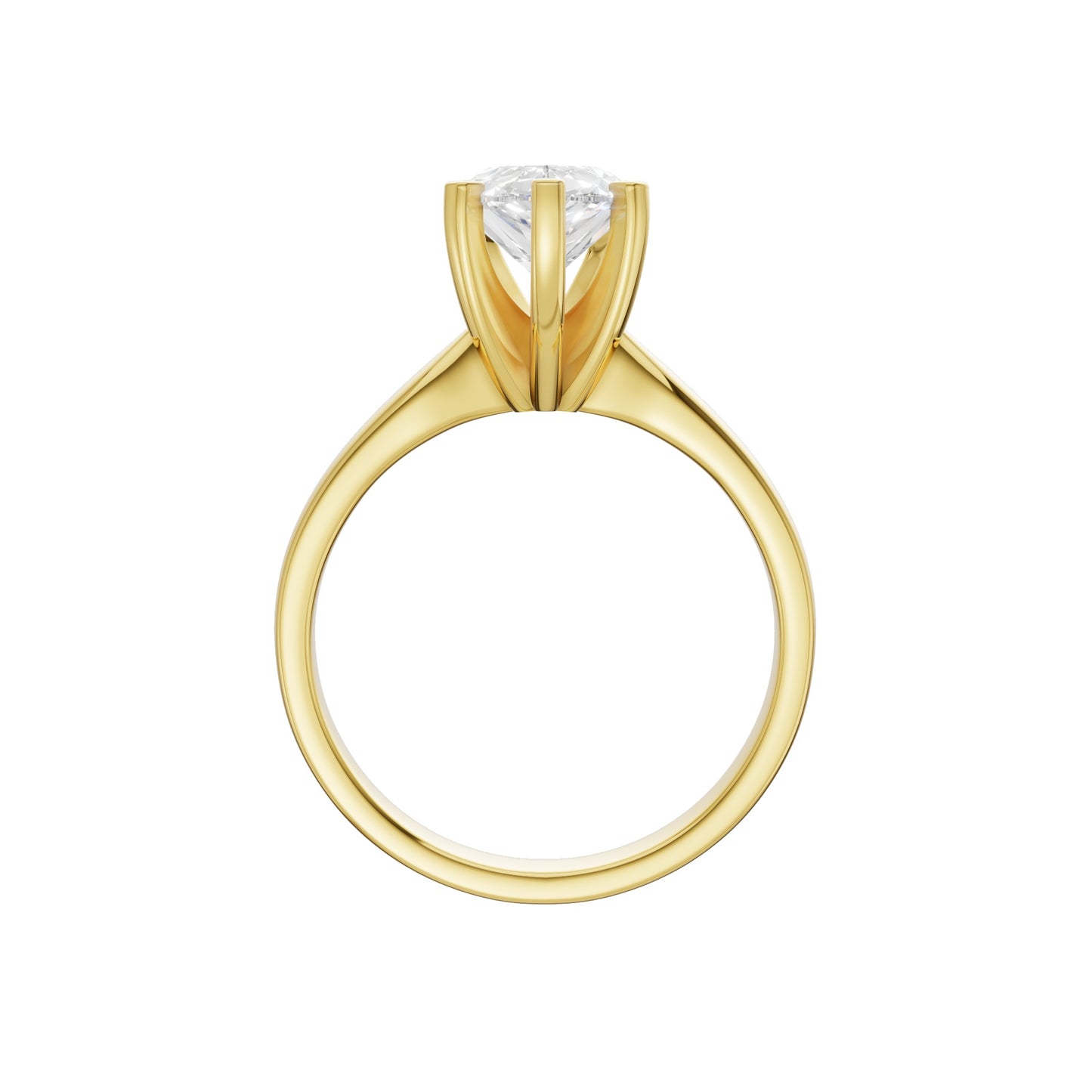 Peace Jewelers 14K Gold Pear Shaped Lab-Grown Diamond Solitaire Ring