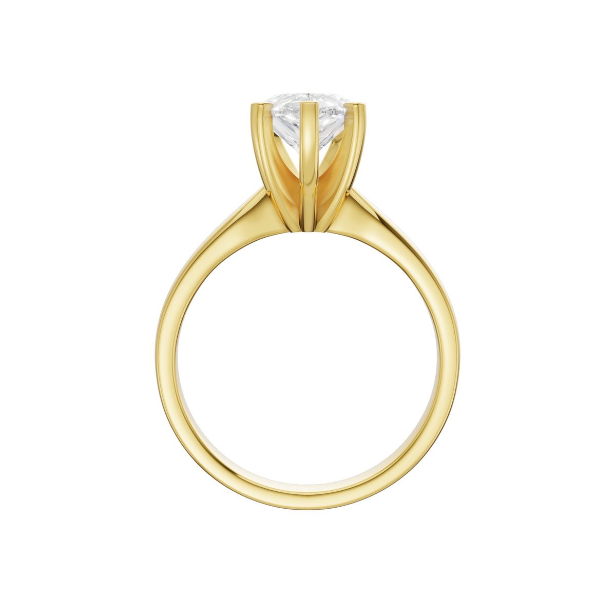 Peace Jewelers 14K Gold Pear Shaped Lab-Grown Diamond Solitaire Ring