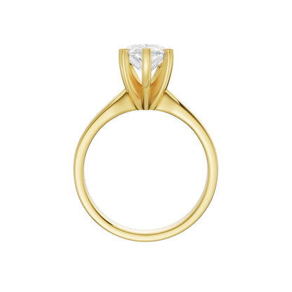 Peace Jewelers 14K Gold Pear Shaped Lab-Grown Diamond Solitaire Ring