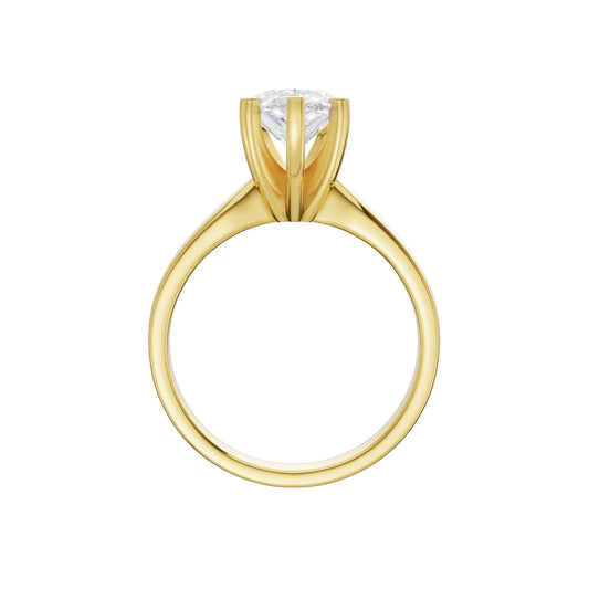 Peace Jewelers 14K Gold Pear Shaped Lab-Grown Diamond Solitaire Ring