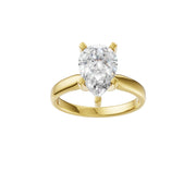 Peace Jewelers 14K Gold Pear Shaped Lab-Grown Diamond Solitaire Ring
