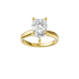 Peace Jewelers 14K Gold Pear Shaped Lab-Grown Diamond Solitaire Ring