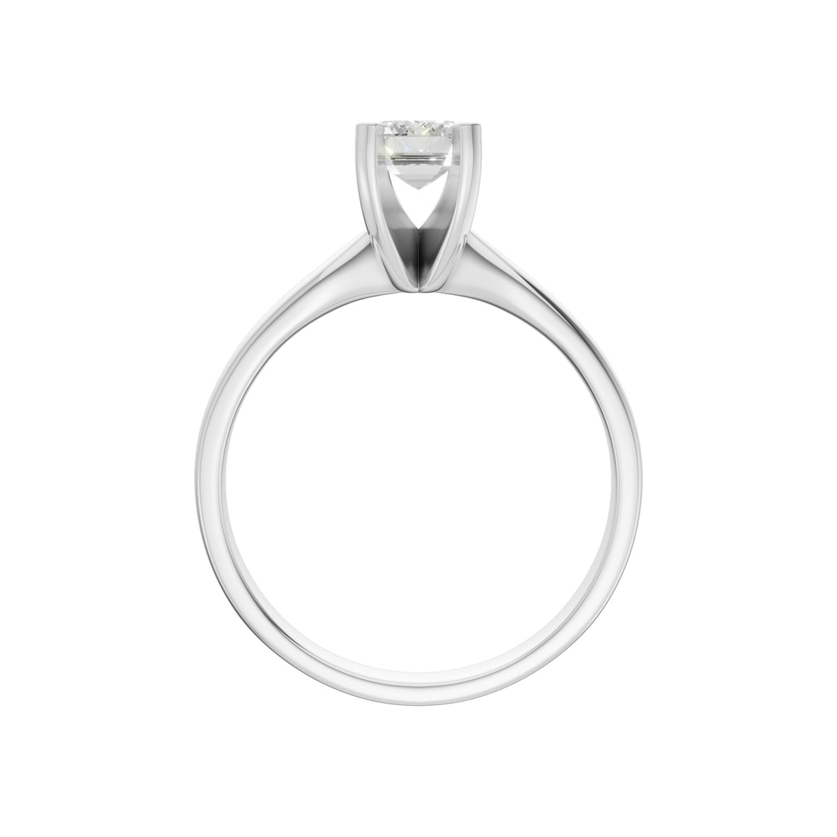 Peace Jewelers 14K Gold Emerald-Cut Lab-Grown Diamond Solitaire Ring