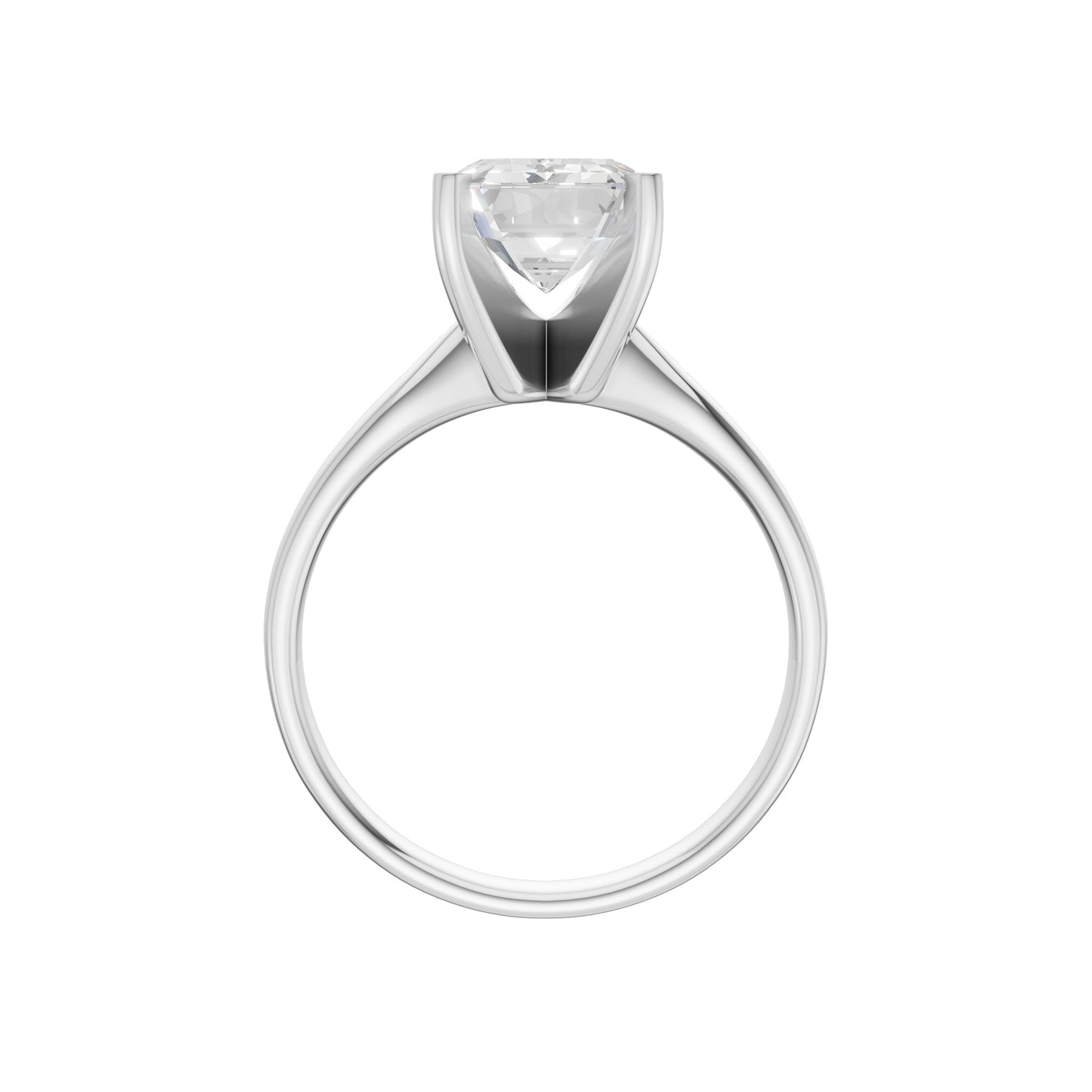 Peace Jewelers 14K Gold Emerald-Cut Lab-Grown Diamond Solitaire Ring