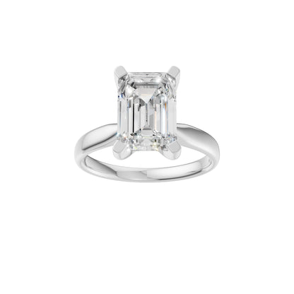 Peace Jewelers 14K Gold Emerald-Cut Lab-Grown Diamond Solitaire Ring