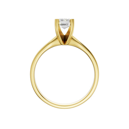 Peace Jewelers 14K Gold Emerald-Cut Lab-Grown Diamond Solitaire Ring